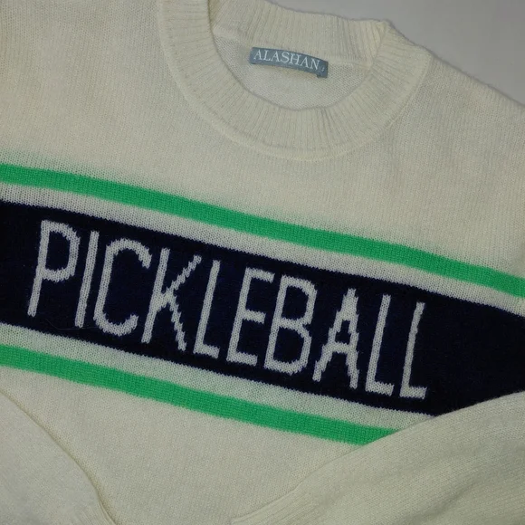 Alashan 100% Cashmere Pickleball Sweater Women's Size Small Preppy Lightweight - Picture 5 of 7